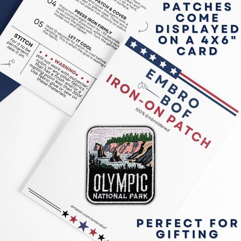 EMBROBOF Olympic National Park Patch – 3 inches, Cool National Park Patches Collection – Iron On/Sew On Embroidered Travel Patches for Backpacks in Saudi Arabia