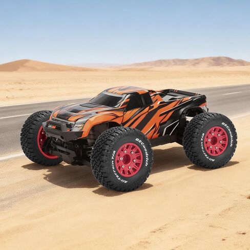 إطارات وعجلات شاحنة قصيرة المدى 1/10 RC، إطارات سيارة Daitoku RC مع 12 مم 14 مم 17 مم سداسية لـ 1/10 Slash 2WD 4×4 Arrma Senton Axial Losi Redcat Rc4wd - الطراز E (أحمر) in Saudi Arabia