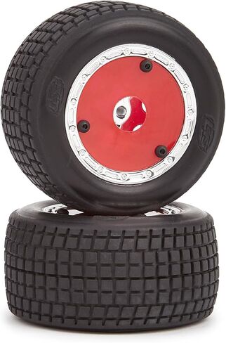 قطع غيار السيارات طراز R/C، مقياس 1/16 1/18، مجموعة عجلات الإطارات لسباق Losi Racing Losi Mini 8ight F1، قطعتان من العجلات الحمراء in Saudi Arabia