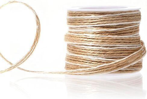 1/4 Inch Burlap Ribbon for Gift Wrapping, 32.8 Ft Natural Jute Rustic Ribbon Brown Thin Twine Ribbons for Wedding Christmas Tree Gifts Bouquet Flower Wreaths DIY Crafts Decor in Saudi Arabia