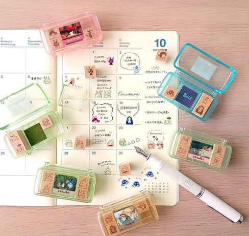 -2024 Ver.- Studio Ghibli Stamps 3 Japanese Hanko Assortment Set SGM-013/SGM-014/SGM-015 Mini Stamp in Saudi Arabia