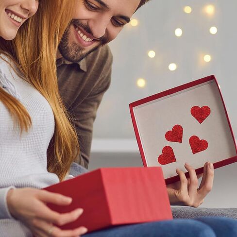 500PCS Red Heart Shaped Stickers Roll 1in Glitter Self-Adhesive Decorative Stickers Paper Decal for Valentine's Day, Award Charts,Offices, Teachers & Classrooms, Bookmarks Envelopes Decor in Saudi Arabia