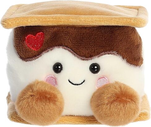 Aurora® Adorable Palm Pals™ Fudgey Heart S'More™ Stuffed Animal - Pocket-Sized Play - Collectable Fun - Brown 5 Inches in Saudi Arabia