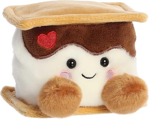 Aurora® Adorable Palm Pals™ Fudgey Heart S'More™ Stuffed Animal - Pocket-Sized Play - Collectable Fun - Brown 5 Inches in Saudi Arabia