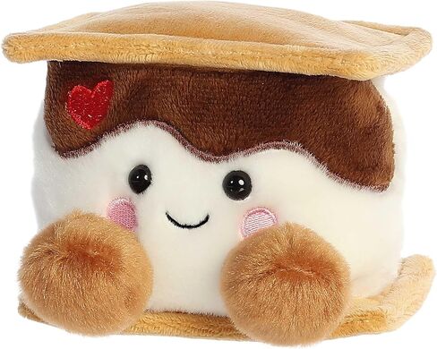 Aurora® Adorable Palm Pals™ Fudgey Heart S'More™ Stuffed Animal - Pocket-Sized Play - Collectable Fun - Brown 5 Inches in Saudi Arabia