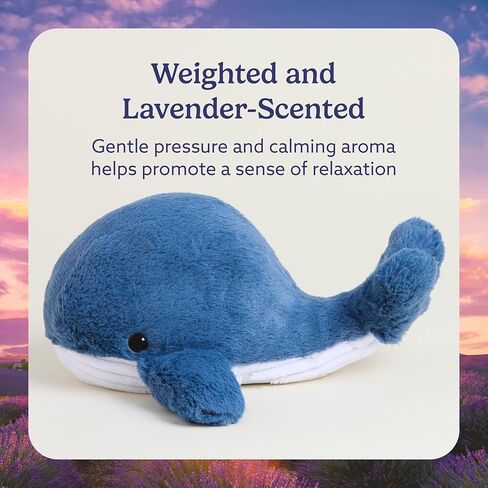 warmies Microwavable & Weighted Stuffed Animals, Whale - Heated Stuffed Animal Plushie for Warmth & Comfort - Cute Soft Plush Toys for Adults & Children (Boys, Girls, Babies & Toddlers) in Saudi Arabia