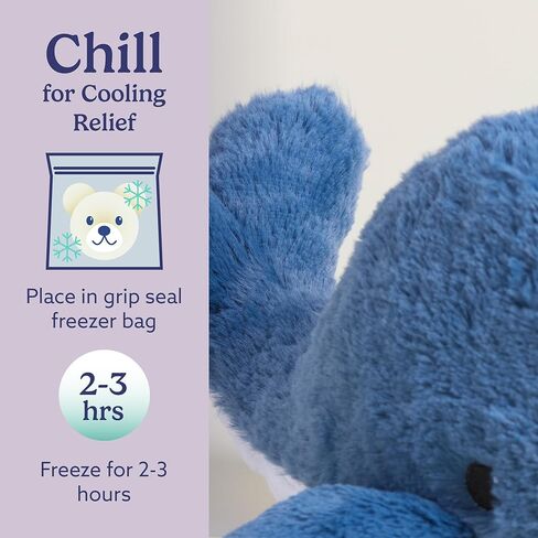 warmies Microwavable & Weighted Stuffed Animals, Whale - Heated Stuffed Animal Plushie for Warmth & Comfort - Cute Soft Plush Toys for Adults & Children (Boys, Girls, Babies & Toddlers) in Saudi Arabia