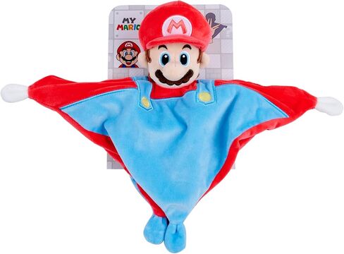 My Mario Baby Security Blanket with Rattle – 10x10 Inch Plush DouDou Snuggle Cloth with Soft Mario Head in Kuwait