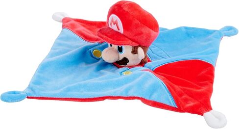 My Mario Baby Security Blanket with Rattle – 10x10 Inch Plush DouDou Snuggle Cloth with Soft Mario Head in Kuwait
