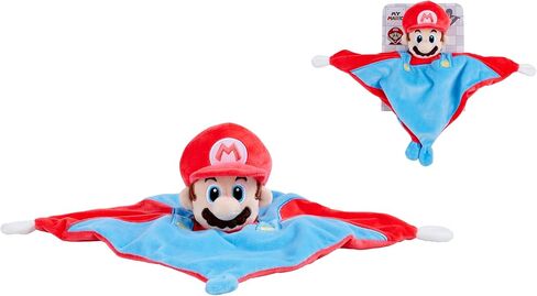 My Mario Baby Security Blanket with Rattle – 10x10 Inch Plush DouDou Snuggle Cloth with Soft Mario Head in Kuwait