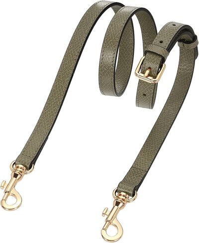 uxcell Genuine Leather Bag Strap, 37.4"-45.3" Adjustable Crossbody Replacement Straps 0.6" Width for Women Cross Body Shoulder Bag (Wine Red, Silver Buckle) in Saudi Arabia