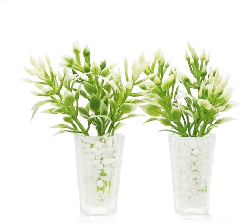 Odoria 1/12 Miniature Potted Plants Dollhouse Decoration Accessories, White in Saudi Arabia