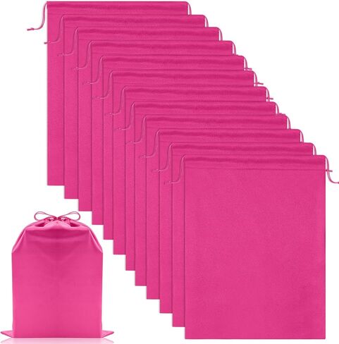 Weewooday 12 Pcs Satin Adult Toy Bags with Drawstring Silk Adult Game Toy Storage Multi Purpose Foldable Pouch Lightweight Gift Organizer for Women Men(Black,15.75 x 11.81 Inch) in Saudi Arabia