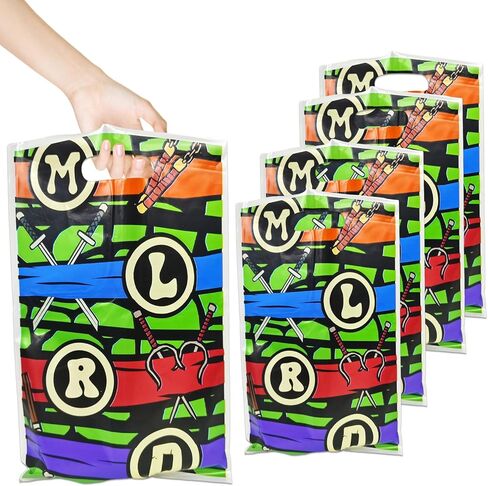 ldcx 30 قطعة زينة حفلات النينجا الأشياء الجيدة أكياس هدايا الحلوى للسلاحف لصالح حفلات الحلوى أكياس الحلوى الجيدة مع التسوق لحفلات أعياد الميلاد وحفلات الزفاف وحفلات استقبال المولود الجديد in Kuwait