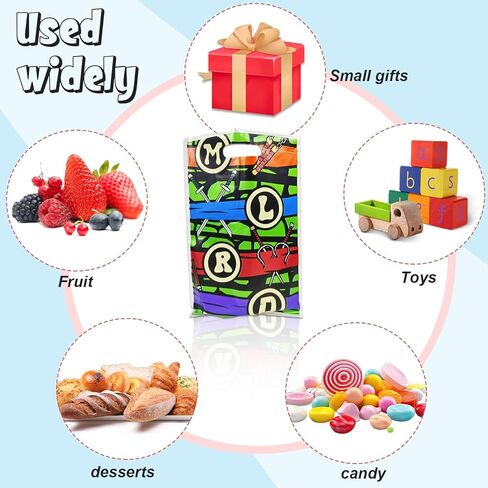 ldcx 30 قطعة زينة حفلات النينجا الأشياء الجيدة أكياس هدايا الحلوى للسلاحف لصالح حفلات الحلوى أكياس الحلوى الجيدة مع التسوق لحفلات أعياد الميلاد وحفلات الزفاف وحفلات استقبال المولود الجديد in Kuwait