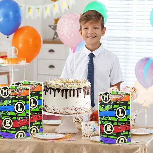 ldcx 30 قطعة زينة حفلات النينجا الأشياء الجيدة أكياس هدايا الحلوى للسلاحف لصالح حفلات الحلوى أكياس الحلوى الجيدة مع التسوق لحفلات أعياد الميلاد وحفلات الزفاف وحفلات استقبال المولود الجديد in Kuwait