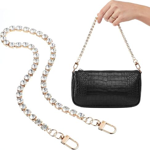 Hinly Bag Chain Charms 13.4 Inch Silver Vintage Purse Charms Strap Chain Replacement Accessories for Women's Crossbody Shoulder Wallet Purses Handbags Decoration in Saudi Arabia