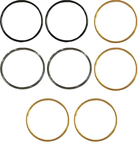 8 Pcs Metal Ring Bag Handle, 4.33 Inch Round Replacement Purse Handles for Handbag Hardware DIY Making, 3 Colors in Kuwait