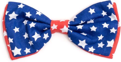 THE WORTHY DOG Pet Bow Tie for Dogs & Cats – Soft Printed Polyester Collar Bow Tie with Touch Fastener, Attaches to Any Collar - Chomp Pattern, Blue, Small in Saudi Arabia