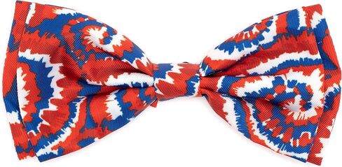 THE WORTHY DOG Pet Bow Tie for Dogs & Cats – Soft Printed Polyester Collar Bow Tie with Touch Fastener, Attaches to Any Collar - Chomp Pattern, Blue, Small in Saudi Arabia