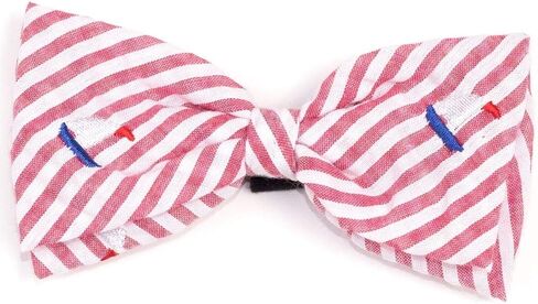 THE WORTHY DOG Pet Bow Tie for Dogs & Cats – Soft Printed Polyester Collar Bow Tie with Touch Fastener, Attaches to Any Collar - Chomp Pattern, Blue, Small in Saudi Arabia