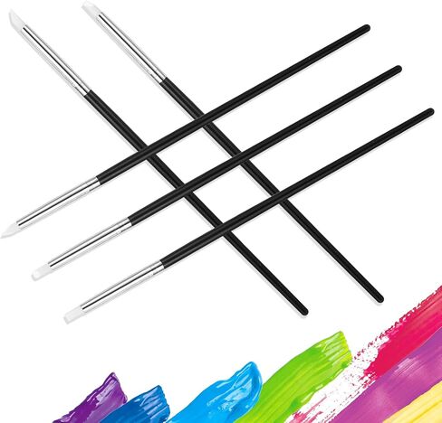 5PCS Professional Silicone Rubber Tip Paint Pens Brushes, Silicone Paint Brush, Flexible Clay Sculpting Tools, Color Shapers Brushes for Handicraft, Carving, Pottery, Drawing and Nail Design in Saudi Arabia