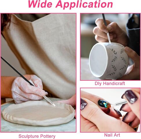 5PCS Professional Silicone Rubber Tip Paint Pens Brushes, Silicone Paint Brush, Flexible Clay Sculpting Tools, Color Shapers Brushes for Handicraft, Carving, Pottery, Drawing and Nail Design in Saudi Arabia
