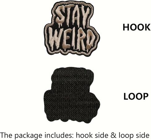Stay Weird, Embroidered Tactical Morale Patches Funny Meme Hook and Loop Military Patch for DIY Applique Accessories, Bag, Molle Vest, Hat, Jackets, Clothing, Backpack in Saudi Arabia