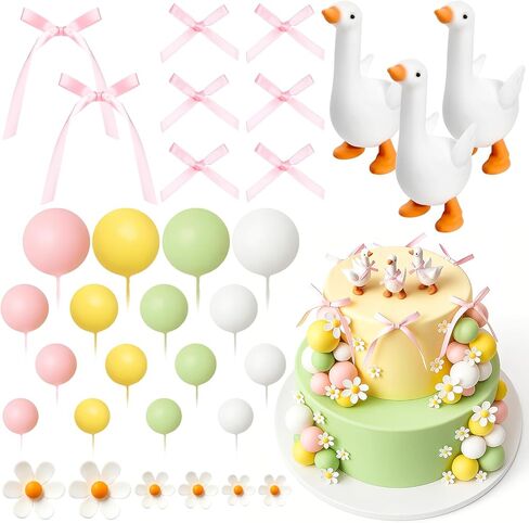 Bucherry 37 Pcs One Silly Goose Cake Topper One Silly Goose Birthday Decor 1st Birthday Toppers for Baby Shower Boys Girls First Bday Party Cake Decorations in Saudi Arabia