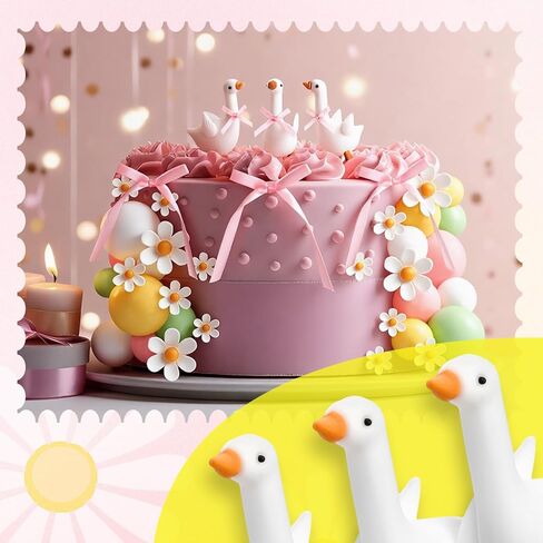 Bucherry 37 Pcs One Silly Goose Cake Topper One Silly Goose Birthday Decor 1st Birthday Toppers for Baby Shower Boys Girls First Bday Party Cake Decorations in Saudi Arabia
