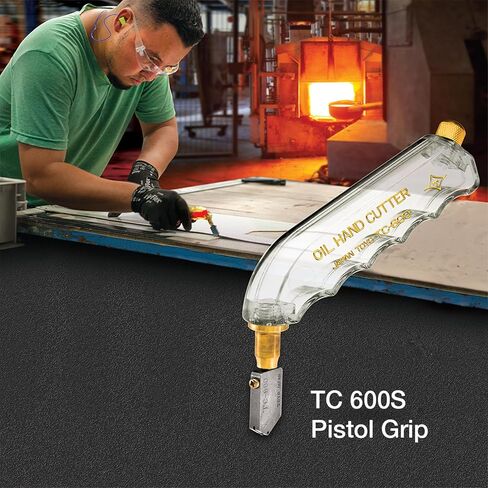 TOYO TC600S Pistol Grip Supercutter Glass Cutter Straight Blade | Self-Oiling Blade Introduced in 1980 | Smooth Rolling Supercutter | Made in Japan in Saudi Arabia