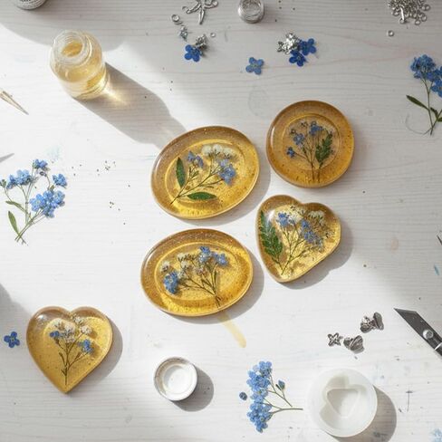 DIY Resin Silicone Molds for Thumb Worry Stones, 4 Unique Designs: Heart, Round, Oval, Teardrop - Stress Relief & Anxiety Meditation Pocket Stones - Perfect for Epoxy Casting in Saudi Arabia