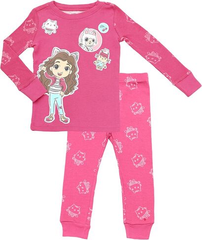DREAMWORKS GABBY'S DOLLHOUSE Pajamas for Girls, Infant & Toddler Snug Fit Cotton Pj Set, Gabbys Dollhouse Pjs for Girls in Saudi Arabia