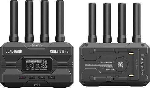 Accsoon CineView HE Multispectrum Wireless Video & Image Transmitter and Receiver HDMI Input and HDMI/UVC Output Dual Transfer 2.4GHz/5GHz up to 1200ft/350m Transmission in Saudi Arabia