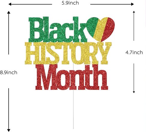 Black History Month Cake Topper, Honoring The Past Inspiring The Future, Black History Party Decor, African American Inspirational Freedom Party Decorations Glitter in Saudi Arabia