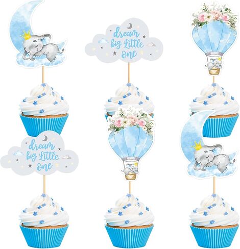 32Pcs Printed Baby Girls Cupcake Toppers It's a Girl Pink Bear Nipple Feeder Trojans Stroller Cupcake Picks for Baby Shower Pink Girls Birthday It's A Girl Gender Reveal Party Decoration in Saudi Arabia