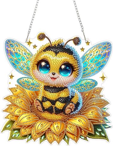 Yunzlly DIY شنقا الماس الفن قلادة عدة ثلج، خاص كريستال عيد الميلاد الماس اللوحة زخرفة عدة للبالغين، 9.8x9.8 بوصة الاكريليك مجلس جوهرة اللوحة مربع عدة in Kuwait