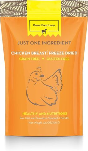 Organic Freeze Dried Dog & Cat Treats - Single Ingredient, Grain Free Food Toppers for Healthy Pets, No Fillers or Preservatives (Pack of 1, Chicken) in Saudi Arabia