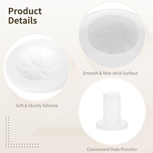 Large Round Container Silicone Mold, Irregular Resin Concrete Bowl Molds for Craft, Jewelry Candle Holder Mold with a Hole Puncher for DIY Plaster Candle Pot Making in Saudi Arabia