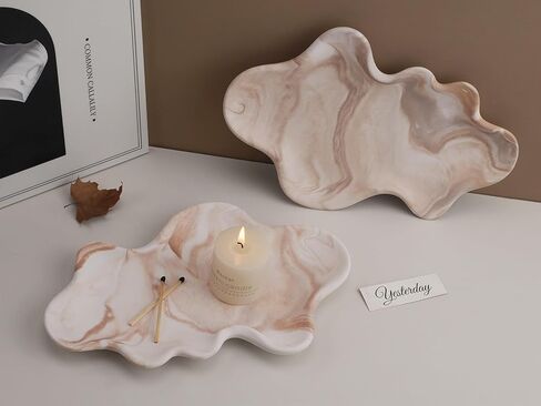Yalulu Large Resin Tray Mold, Wavy Storage Tray Epoxy Craft Mold, Candles Holder Silicone Molds in Saudi Arabia