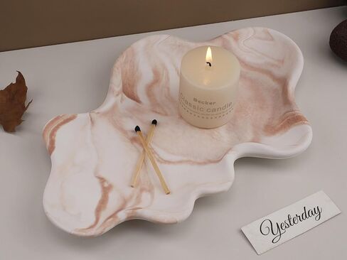 Yalulu Large Resin Tray Mold, Wavy Storage Tray Epoxy Craft Mold, Candles Holder Silicone Molds in Saudi Arabia