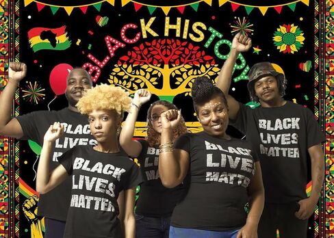 Black History Month Backdrop African American Black History Month Photoshoot Background Honoring The Past Inspiring The Future Inspirational Outdoor Party Decor Banner Supplies (82x59inch(7x5FT)) in Kuwait