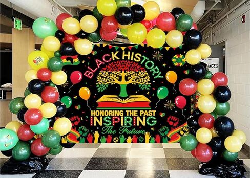 Black History Month Backdrop African American Black History Month Photoshoot Background Honoring The Past Inspiring The Future Inspirational Outdoor Party Decor Banner Supplies (82x59inch(7x5FT)) in Kuwait