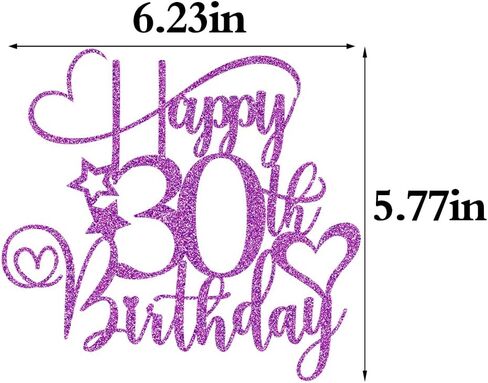 غلاف كعكة عيد الميلاد الثلاثين السعيد باللون الأرجواني اللامع، غلاف كعكة عيد الميلاد الثلاثين/الذكرى السنوية (أرجواني - 30) in Kuwait