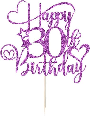 غلاف كعكة عيد الميلاد الثلاثين السعيد باللون الأرجواني اللامع، غلاف كعكة عيد الميلاد الثلاثين/الذكرى السنوية (أرجواني - 30) in Kuwait