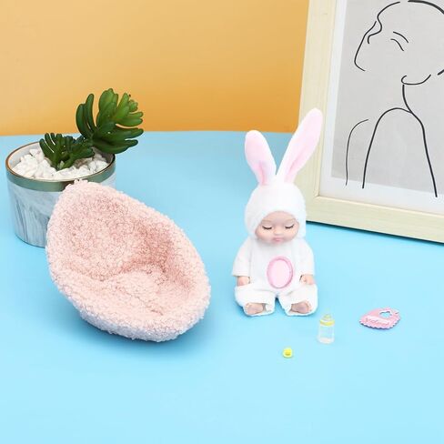 ONEST 5 Pieces 4 Inch Doll with Accessory Cute Dolls Mini Dolls with Clothes Mini Doll with Accessories in Saudi Arabia