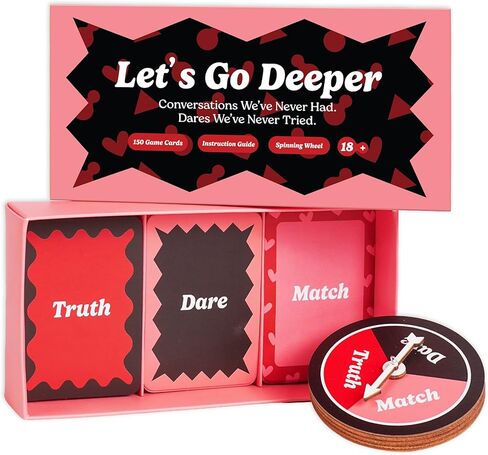 Let's Go Deeper Card Game هدية عيد الحب لصديقها، 150 بطاقة للتاريخ الليلي، لعبة للأزواج، من أجله، صديقها، زوجها، له ولها، في مجموعة المنزل للزوجين المتزوجين، حديثي الولادة in Kuwait
