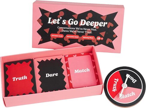 Let's Go Deeper Card Game هدية عيد الحب لصديقها، 150 بطاقة للتاريخ الليلي، لعبة للأزواج، من أجله، صديقها، زوجها، له ولها، في مجموعة المنزل للزوجين المتزوجين، حديثي الولادة in Kuwait