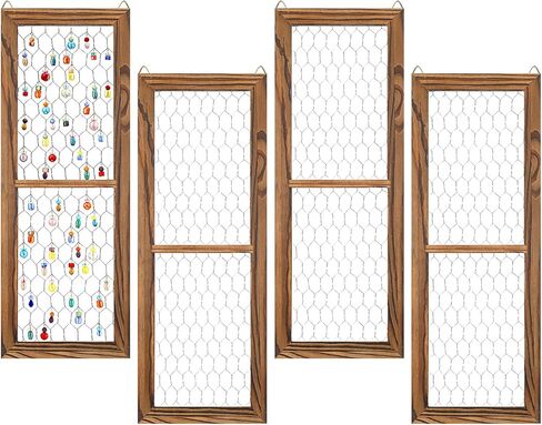 Chunful Pack Chicken Wire Wooden Frame Unfinished Wood Window Frame with Chicken Wire Mesh for Crafts Photos Jewelry Decoration(White,Outer 16 x 6 in, Interior 15 x 5 in,Simple) in Saudi Arabia