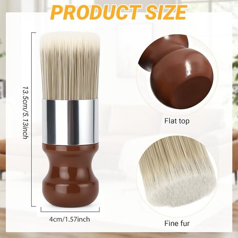 2 Pack Salve Brush for Furniture & Leather Care, Wooden Handle Wax Brushing Tool with Soft Bristles – Gentle Cleaning, Conditioning for Wood Furniture, Leather Sofas, Interiors in Saudi Arabia